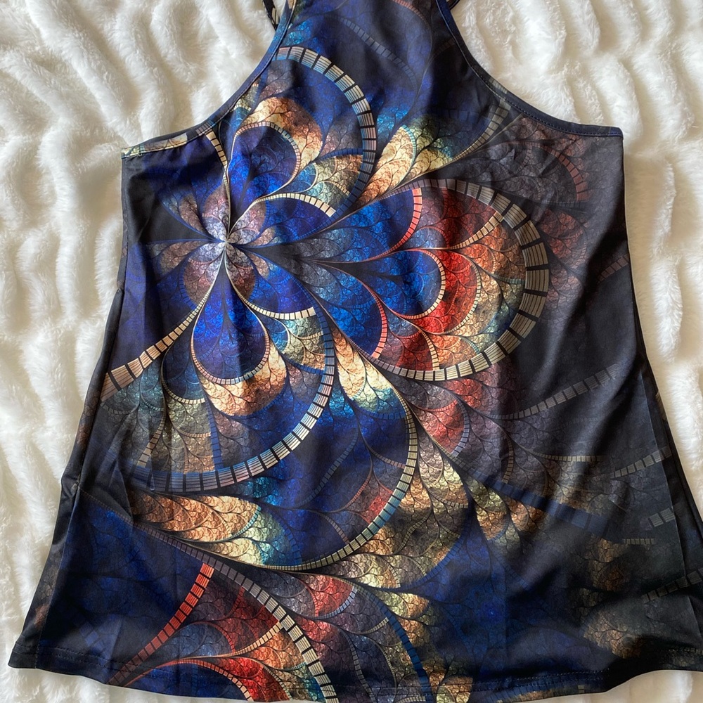 Colorful Abstract Halter Top - Picture 8 of 9